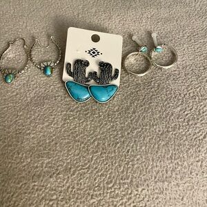 Turquoise and Silver Jewelry Set